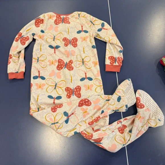 Size 8 Carters/Cat & Jack Fleece Footed Pajamas Set - Picture 5 of 14